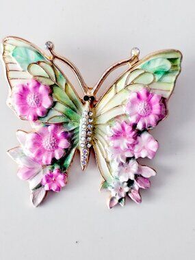 Enamel Butterfly Brooch